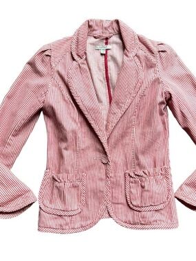 Free People The Candy Stripe Blazer Size 6 GUC